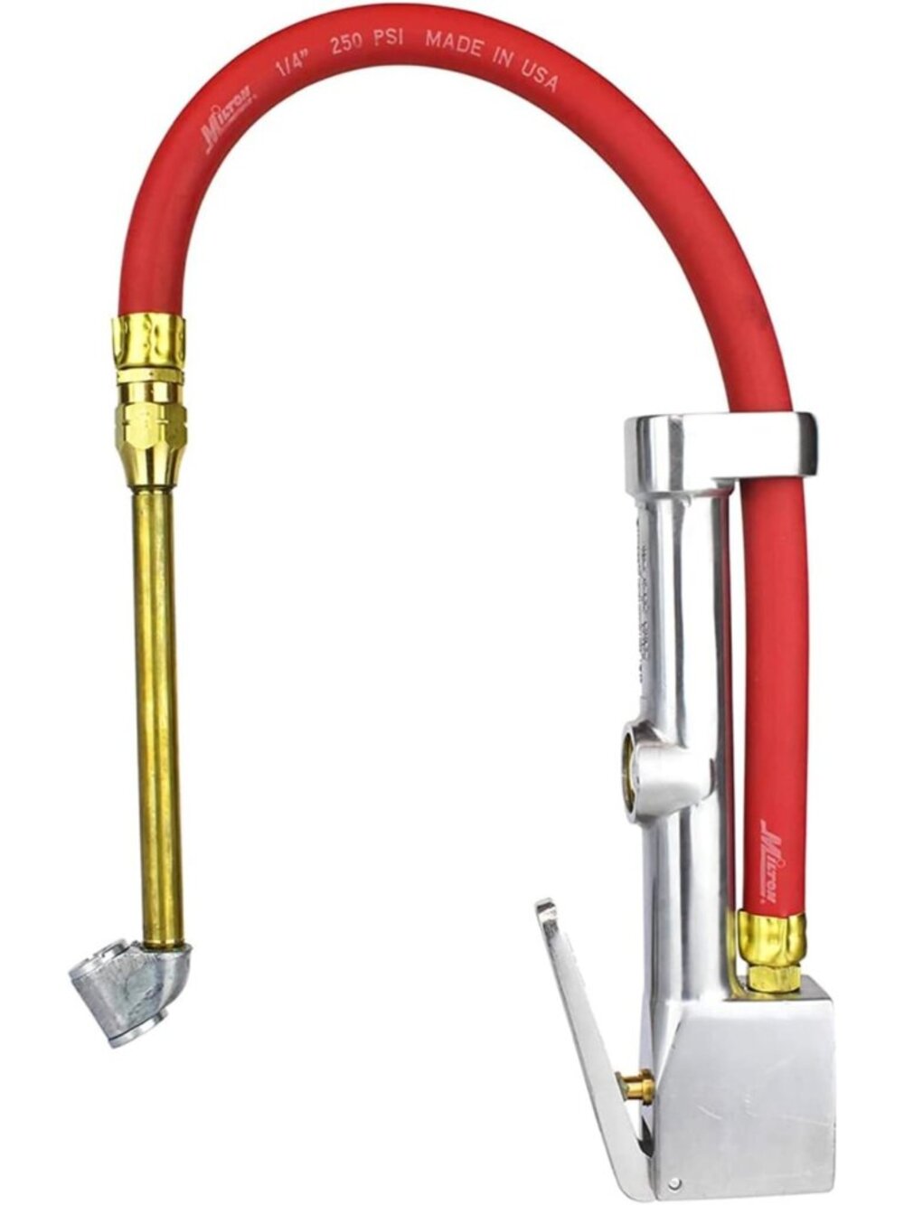 Portable Tire Inflator with Dual Head Chuck, 15” Hose, 10-160 PSI Gauge